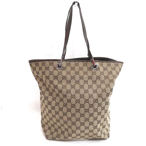 31243 gucci|GUCCI GG Canvas Tote Bag Gray 31243 Auth 61652 .